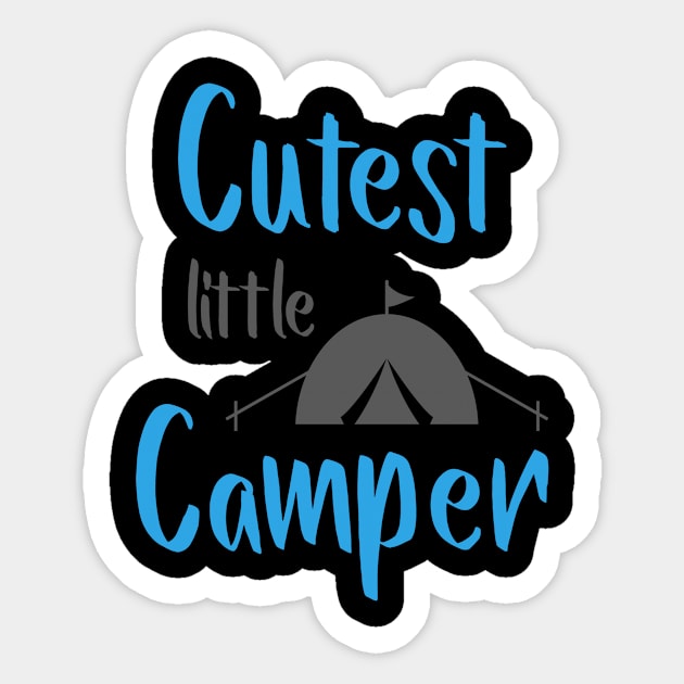 Cutest Little Camper Sticker by Usea Studio